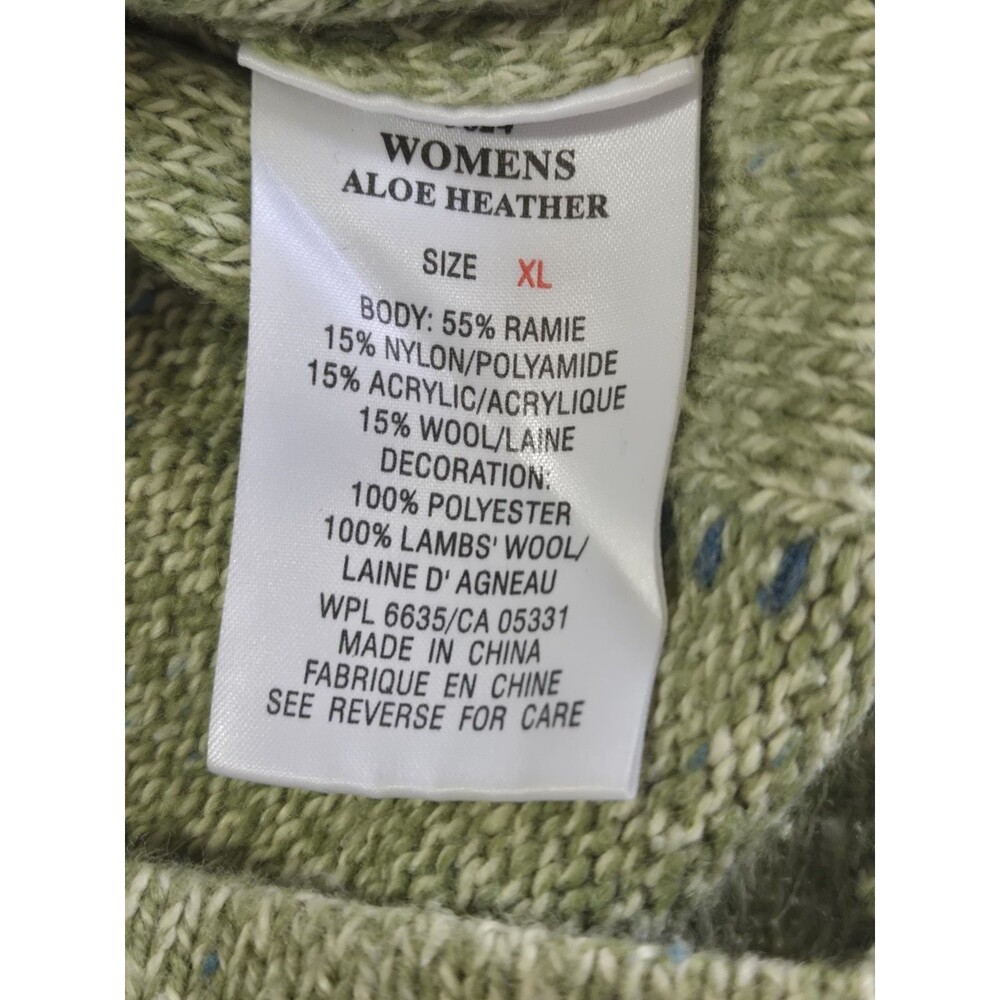 Woolrich Lambswool Sweater XL Green 1/4 Zip Pullover Soft Warm Luxury Preppy - Picture 9 of 12
